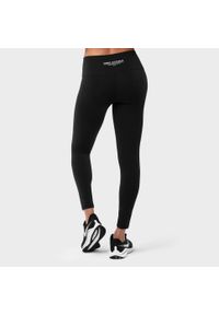 Kobieta Fitness Legginsy sportowe ze średnim stanem Five Stars SIROKO Czarny. Kolor: czarny. Materiał: tkanina, skóra, nylon. Sport: fitness