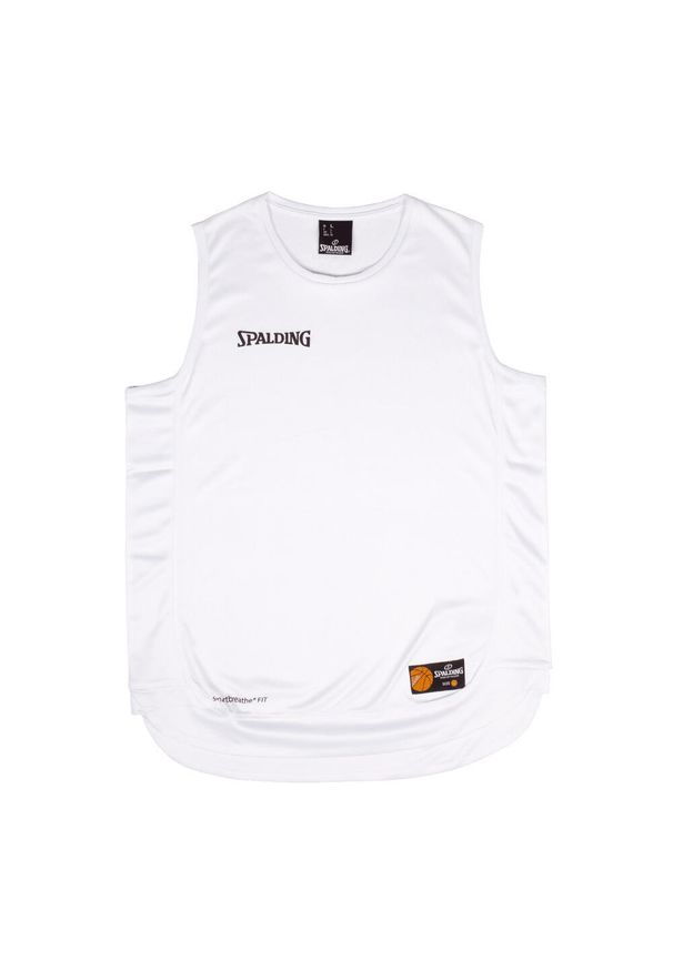 SPALDING - Koszulka dla dzieci Spalding Hustle. Kolor: biały. Sport: koszykówka