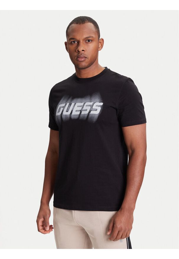 Guess T-Shirt Z5YI12 I3Z14 Czarny Regular Fit. Kolor: czarny. Materiał: bawełna