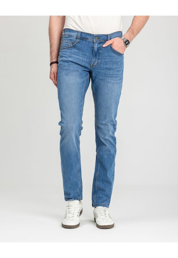 Męskie Spodnie Jeansowe Mustang Style Oregon Tapered Denim Blue 1018014 5000 682