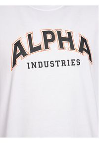 Alpha Industries T-Shirt College 146501 Biały Relaxed Fit. Kolor: biały. Materiał: bawełna #3
