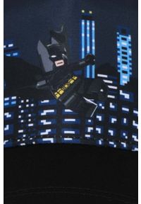 LEGO - Lego czapka bawełniana dziecięca kolor czarny z aplikacją. Kolor: czarny. Materiał: bawełna. Wzór: aplikacja #2