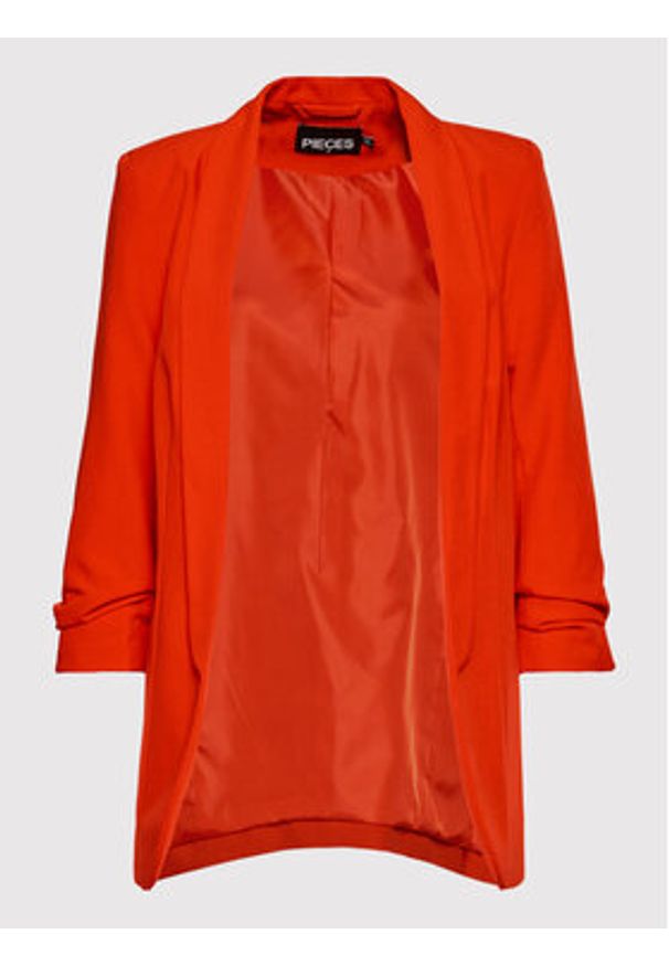 Pieces Marynarka Boss 17090996 Czerwony Regular Fit. Kolor: czerwony. Materiał: syntetyk