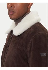 JOOP! Jeans Kurtka skórzana Byer 2620066 Brązowy Regular Fit. Kolor: brązowy. Materiał: skóra #3