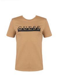 Guess T-Shirt "Lumy" | X2RI07KAK91 | Mężczyzna | Beżowy. Okazja: na co dzień. Kolor: beżowy. Materiał: bawełna. Wzór: nadruk. Styl: klasyczny, casual, elegancki #2