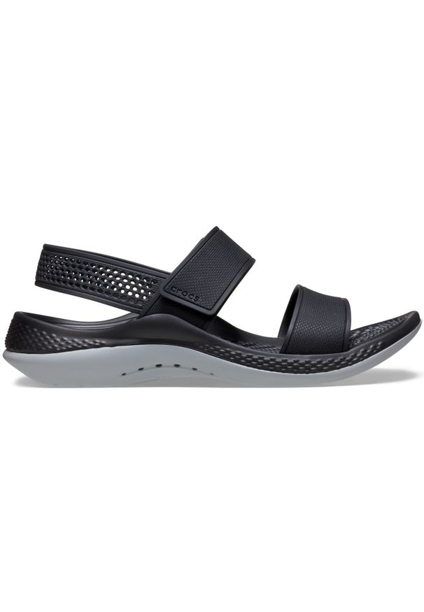 Sandały Kobieta Crocs Literide 360 Sandal czarny. Okazja: na plażę. Zapięcie: rzepy. Kolor: szary, wielokolorowy, czarny. Materiał: syntetyk, materiał. Styl: sportowy