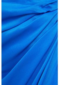 Answear Lab spódnica kolor niebieski midi ołówkowa. Kolor: niebieski. Materiał: satyna, materiał, tkanina. Długość: długie. Wzór: ze splotem. Styl: wakacyjny #2