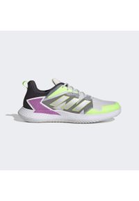 Buty do tenisa męskie Adidas Defiant Speed. Kolor: szary, biały, wielokolorowy. Materiał: materiał. Sport: tenis