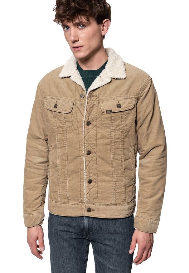 Lee - KURTKA ZIMOWA LEE SHERPA RIDER ANTILOPE L87AFA30 112122836. Materiał: sztruks. Sezon: zima