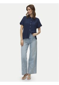 Vero Moda Koszula Alice 10342668 Granatowy Regular Fit. Kolor: niebieski. Materiał: wiskoza #4