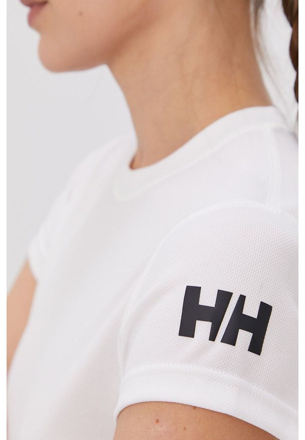 Helly Hansen - T-shirt. Okazja: na co dzień. Kolor: biały. Materiał: dzianina. Wzór: gładki. Styl: casual