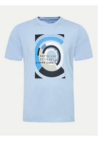 Pierre Cardin T-Shirt C5 21050.2101 Błękitny Regular Fit. Kolor: niebieski. Materiał: bawełna #7