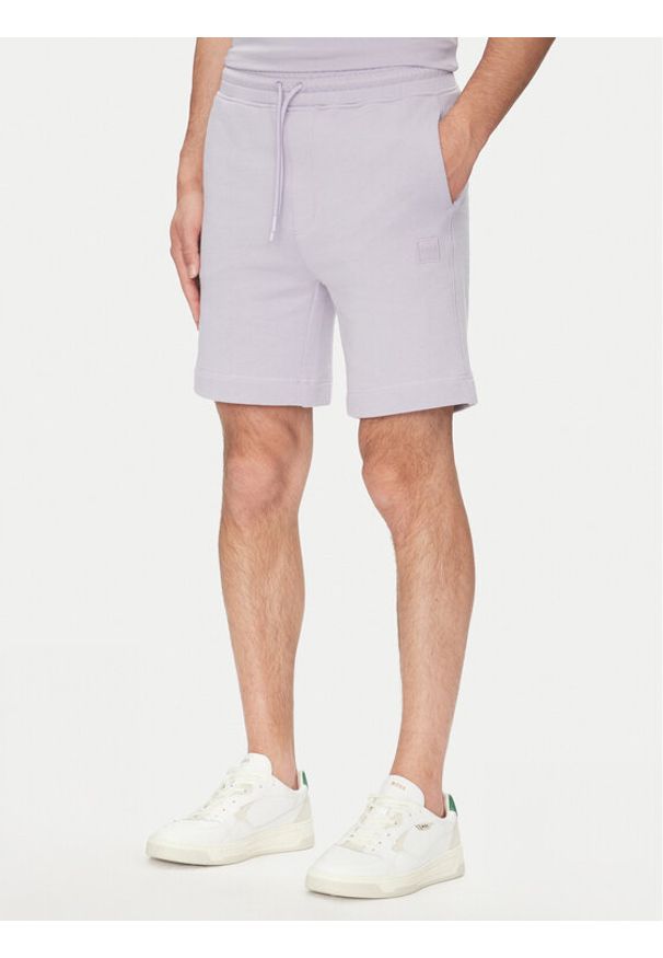 BOSS Szorty sportowe Sewalk 50511726 Fioletowy Regular Fit. Kolor: fioletowy. Materiał: bawełna. Styl: sportowy