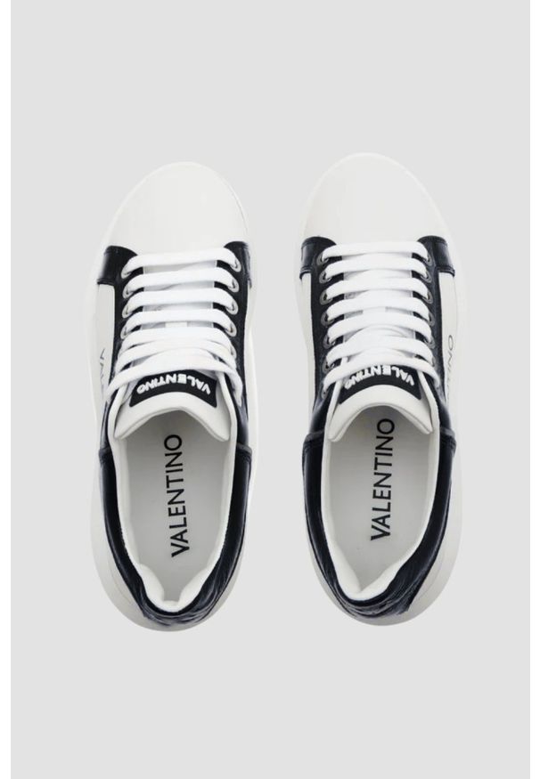 Valentino by Mario Valentino - VALENTINO Białe sneakersy damskie Bounce S Sneaker Lace-up. Kolor: biały