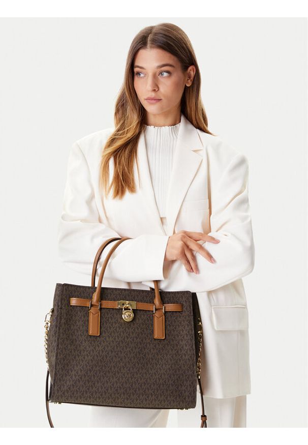 MICHAEL Michael Kors Torebka 30F5GNXS3B Brązowy. Kolor: brązowy. Materiał: skórzane