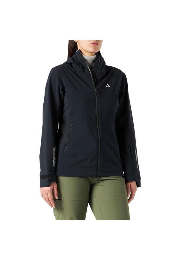 SCHÖFFEL - Kurtka turystyczna damska Schoffel Miara Softshell. Kolor: czarny. Materiał: poliester, elastan