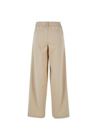 Urban Classics - Szerokie Spodnie Damskie Z Plisą Z Przodu. Kolor: beżowy. Długość: długie