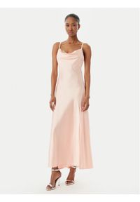 Guess Sukienka wieczorowa W5GT10 WF1T2 Koralowy Slim Fit. Kolor: pomarańczowy. Materiał: syntetyk. Styl: wizytowy #1