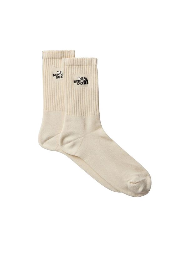 Skarpetki unisex The North Face Norm 0A8EGPLE71 - beżowe. Kolor: beżowy. Materiał: poliester, poliamid, bawełna, elastan, materiał
