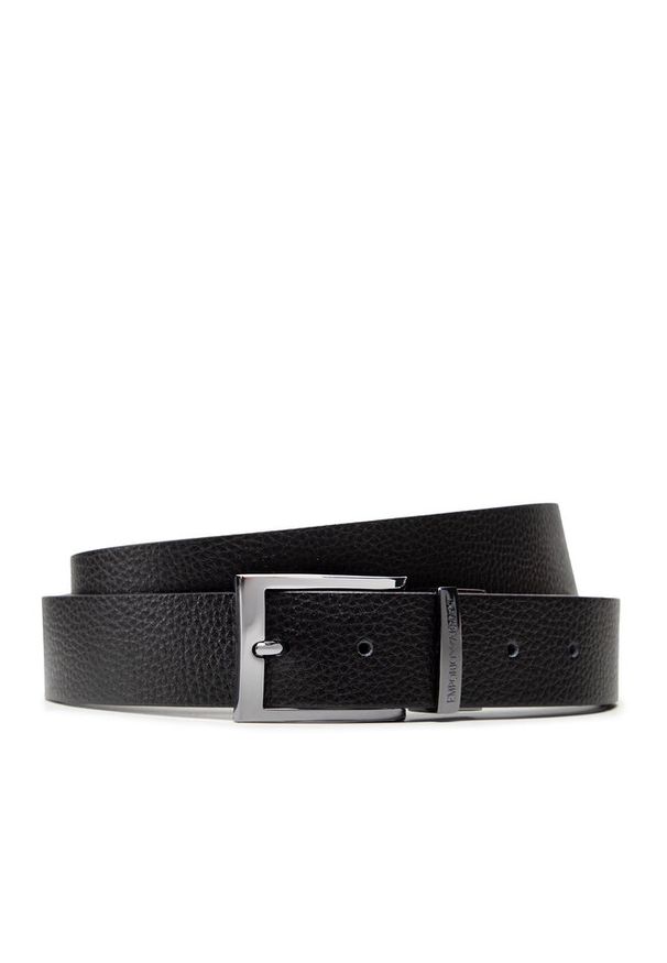 Pasek Męski Emporio Armani. Kolor: czarny