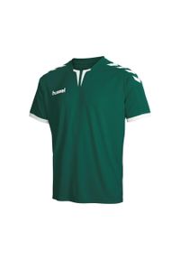 Hummel - Koszulka sportowa T-shirt HUMMEL core SS poly zielona. Kolor: zielony