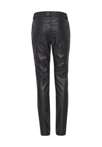 ICHI Spodnie z imitacji skóry 20117678 Czarny Regular Fit. Kolor: czarny. Materiał: skóra