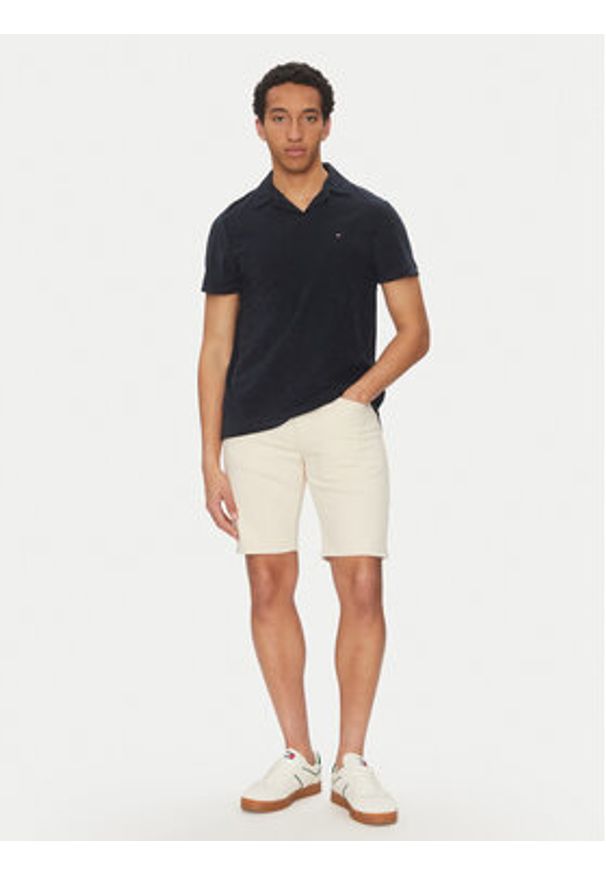 TOMMY HILFIGER - Tommy Hilfiger Polo MW0MW38479 Granatowy Regular Fit. Typ kołnierza: polo. Kolor: niebieski. Materiał: bawełna