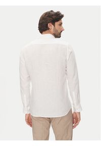 Marc O'Polo Koszula 524 7428 42460 Biały Shaped Fit. Typ kołnierza: polo. Kolor: biały. Materiał: len #3