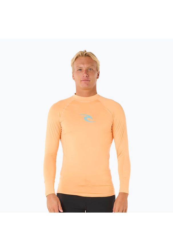 Longsleeve do pływania męski Rip Curl Waves UPF Performance. Kolor: pomarańczowy