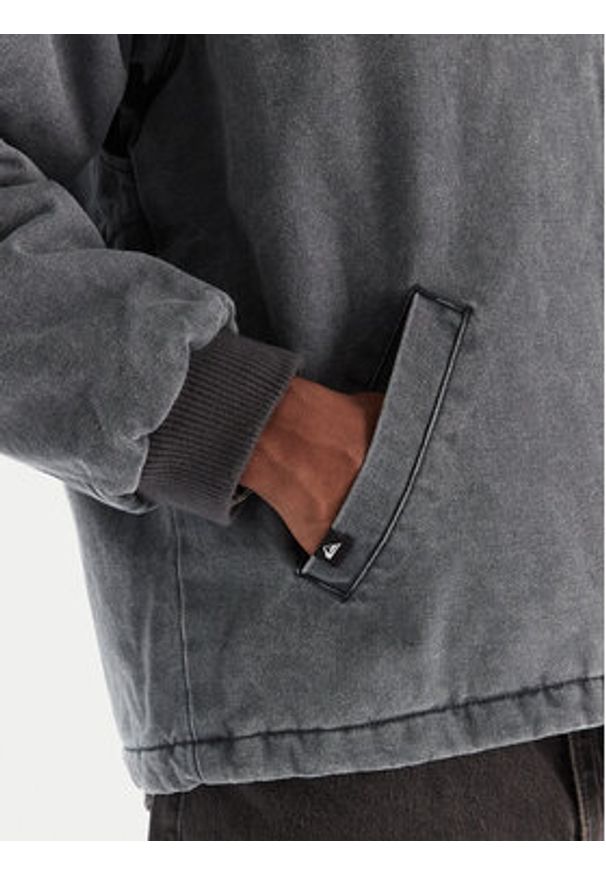 Quiksilver Kurtka jeansowa Shaper Pad EQYJK04174 Szary Regular Fit. Kolor: szary. Materiał: bawełna