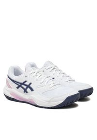 Asics Buty do tenisa Gel-Dedicate 8 Clay 1042A255 Biały. Kolor: biały. Materiał: skóra. Sport: tenis