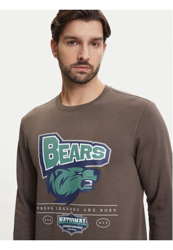 Only & Sons Bluza 22031838 Brązowy Regular Fit. Kolor: brązowy. Materiał: syntetyk