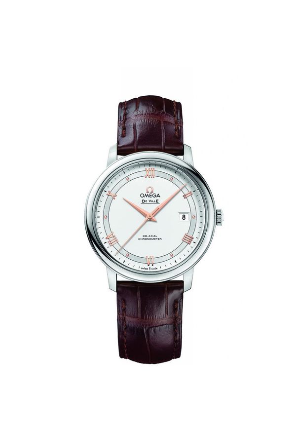 OMEGA ZEGAREK DE VILLE 424.13.40.20.02.002. Materiał: skóra. Styl: klasyczny, casual