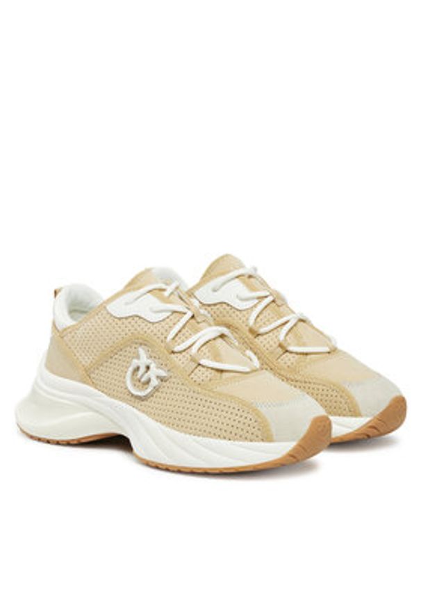 Pinko - PINKO Sneakersy Ariel 15 SS0065T030 Beżowy. Kolor: beżowy. Materiał: materiał