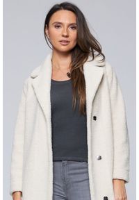 Hetrego - HETREGO Dwustronny płaszcz damski ecru Shannon, Rozmiar 40 EU - 44 IT. Kolor: biały #2