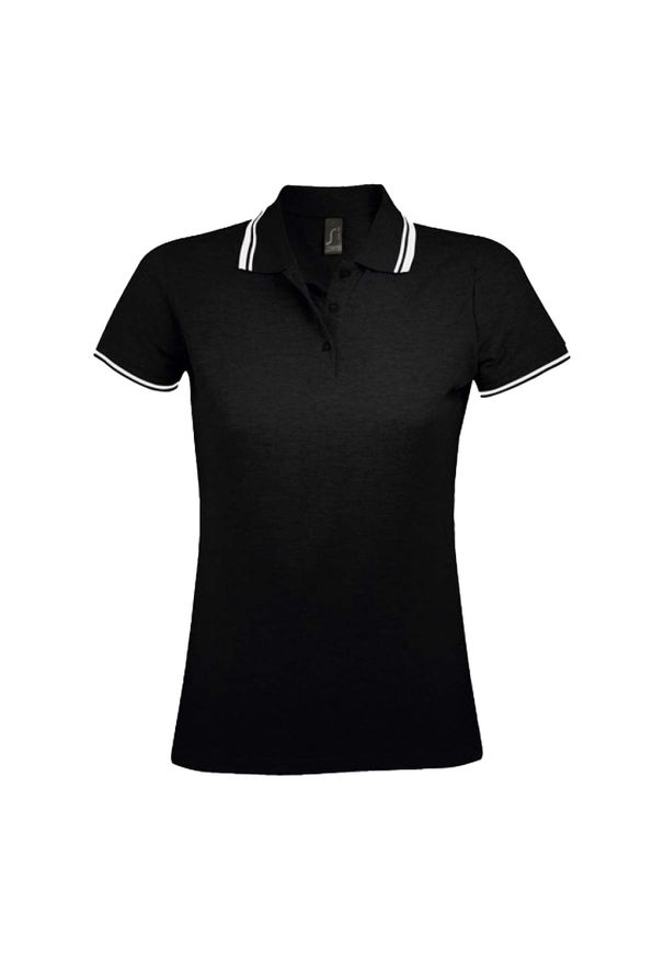 SOL'S - Damska Koszulka Polo Pasadena. Typ kołnierza: polo. Kolor: biały, wielokolorowy, czarny