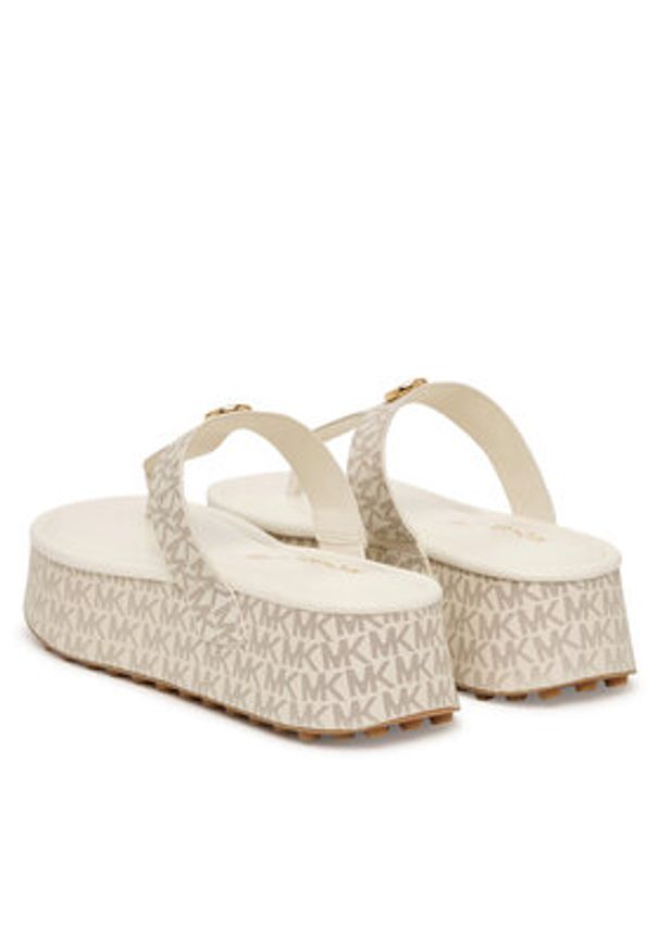 MICHAEL Michael Kors Japonki Koya Flip Flap 40R6KOFA2B Écru. Kolor: kremowy. Materiał: skóra