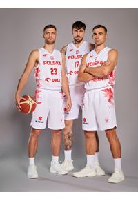 4f - 4F Koszulka reprezentacyjna z możliwością personalizacji męska 4F x PZKOSZ - biała XXL. Typ kołnierza: dekolt w serek. Kolor: biały. Materiał: syntetyk, włókno, materiał. Wzór: nadruk, napisy. Styl: klasyczny, sportowy