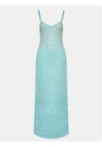 Blugirl Blumarine Sukienka koktajlowa RA3081-MS006 Niebieski Slim Fit. Kolor: niebieski. Materiał: syntetyk. Styl: wizytowy #4