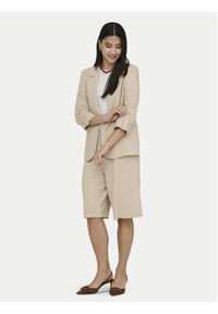 only - ONLY Marynarka Goa 15363727 Beżowy Regular Fit. Kolor: beżowy. Materiał: len #5