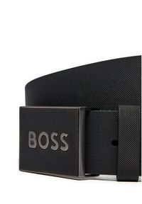 BOSS - Boss Pasek Męski Icon S1 50471333 Czarny. Kolor: czarny. Materiał: skóra