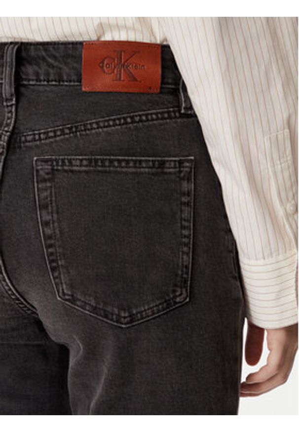 Calvin Klein Jeans Jeansy LV047F708G Czarny Straight Fit. Kolor: czarny