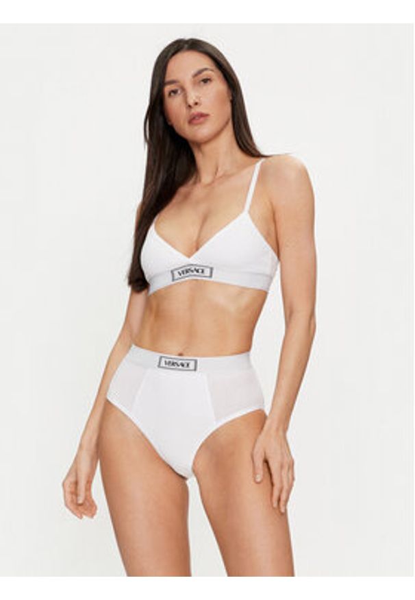 VERSACE - Versace Figi klasyczne z wysokim stanem 1013505 Biały. Stan: podwyższony. Kolor: biały. Materiał: bawełna