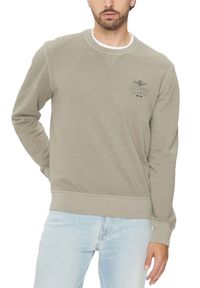 Aeronautica Militare - AERONAUTICA MILITARE Beżowa męska bluza Vintage Effect, Rozmiar XXL. Kolor: beżowy. Materiał: bawełna. Styl: vintage #3