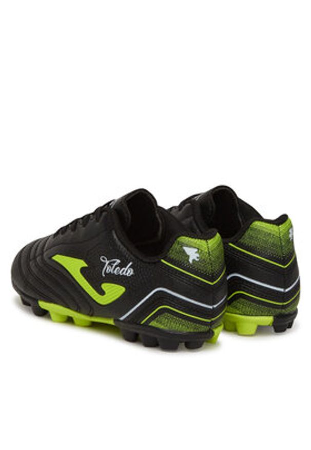 Joma Buty do piłki nożnej Toledo Jr 2501 TOJS2501HG Czarny. Kolor: czarny. Materiał: skóra