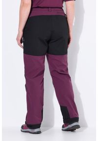 ULLA POPKEN - Damskie Hybrydowe spodnie trekkingowe HYPRAR odblaski pasek na rzep. Kolekcja: plus size. Kolor: czerwony. Materiał: materiał, poliester, bawełna. Długość: długie