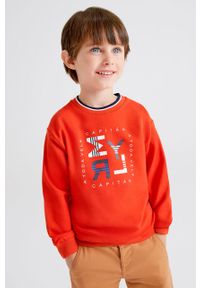 Mayoral bluza dziecięca kolor czerwony z nadrukiem. Okazja: na co dzień. Kolor: czerwony. Wzór: nadruk. Styl: casual