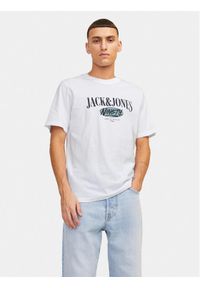 Jack & Jones - Jack&Jones T-Shirt Cobin 12250411 Biały Standard Fit. Kolor: biały. Materiał: bawełna