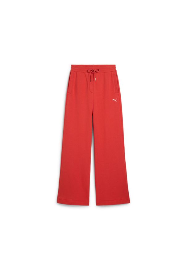 Spodnie Puma Premium Ess Relaxed. Kolor: czerwony