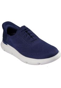 skechers - Buty sportowe męskie Skechers Garza Palma. Kolor: niebieski. Materiał: materiał #1